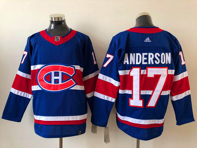 Men Montreal Canadiens Josh Anderson 17 2020 21 Reverse Retro Alternate NHL Jersey