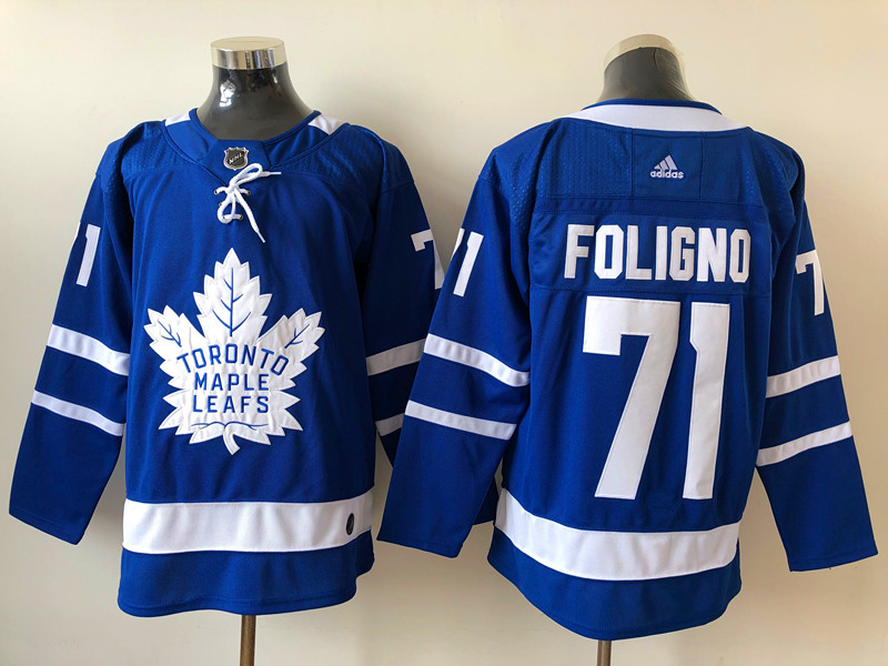Men Toronto Maple Leafs Nick Foligno 71 Blue Alternate NHL Jerse