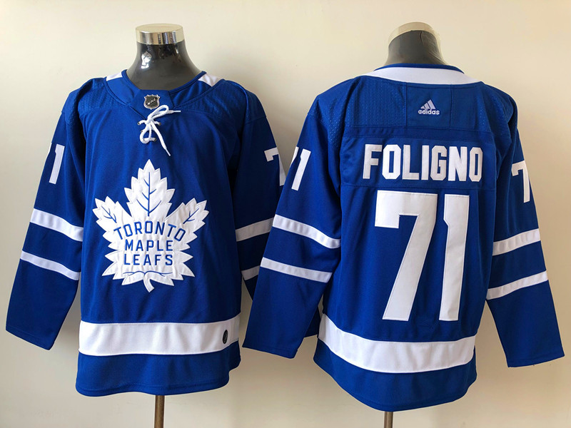 Men Toronto Maple Leafs Nick Foligno 71 Blue Alternate NHL Jersey