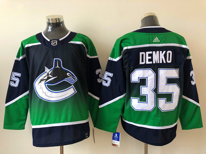 Men Vancouver Canucks Thatcher Demko 35 Adidas 2020 21 Reverse Retro Alternate NHL Jersey