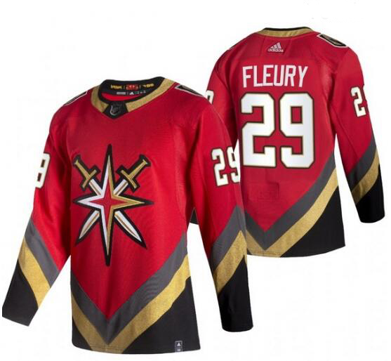 Youth Vegas Golden Knights 29 Marc Andre Fleury Red Adidas 2020 21 Reverse Retro Alternate NHL Jerse