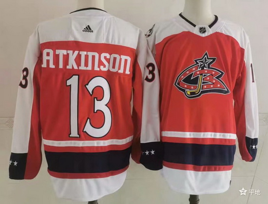 Men Columbus Blue Jackets 13 Cam Atkinson Orange 2021 Retro Stitched NHL Jersey