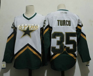 Men Dallas Stars 35 MARTY TURCO 2003 CCM Throwback Home NHL Jersey