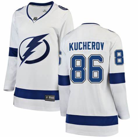 Women Adidas Tampa Bay Lightning 86 Nikita Kucherov Authentic Wh