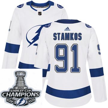 Women Adidas Tampa Bay Lightning 91 Steven Stamkos Authentic Whi