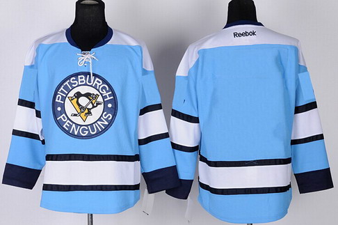 women Pittsburgh Penguins Blank Light Blue Jersey