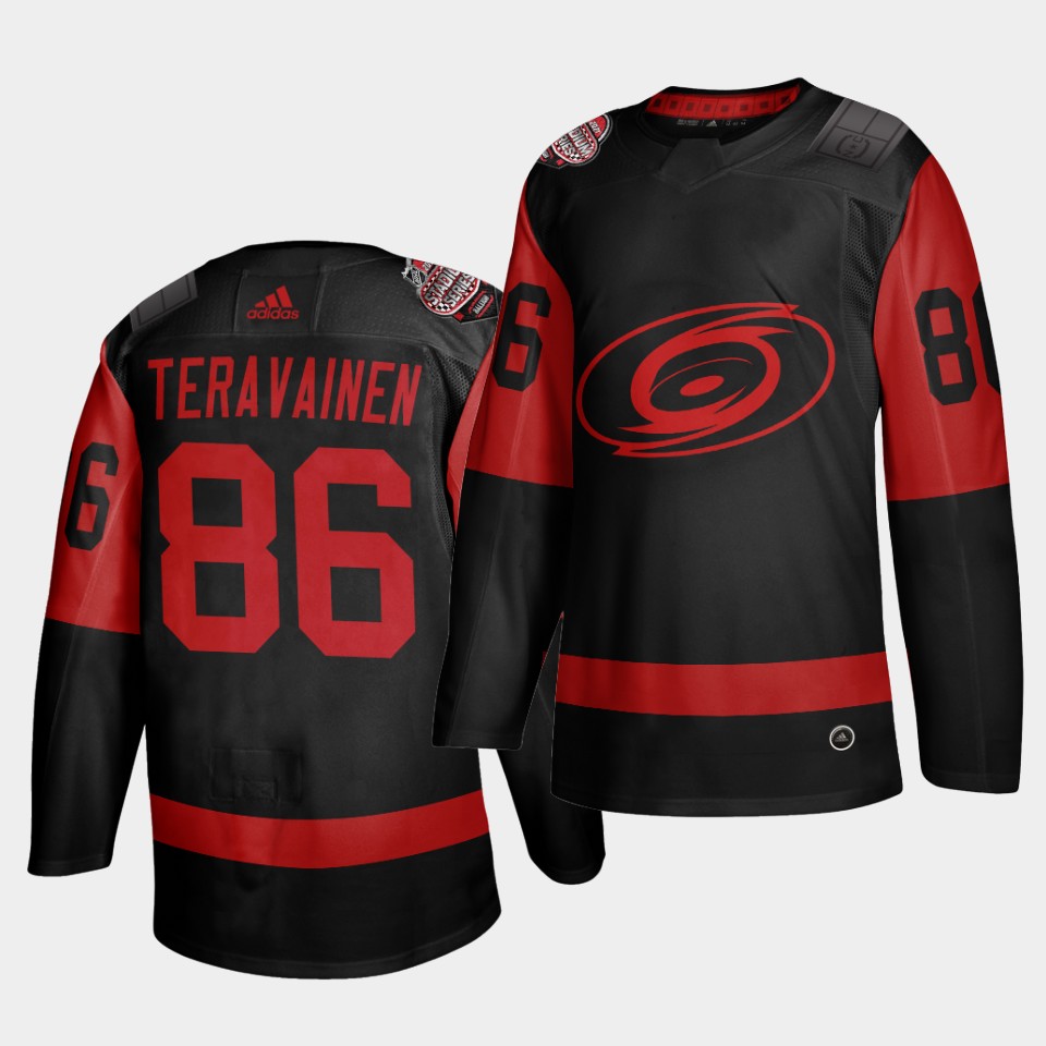 Carolina Hurricanes 86 Teuvo Teravainen Black Men 2021 Stadium Series Outdoor Game Jersey