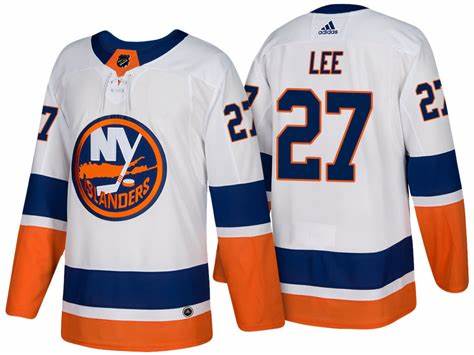 Men New York Islanders 27 Anders Lee Navy White Adidas 2020 21 Reverse Retro Alternate NHL Jersey