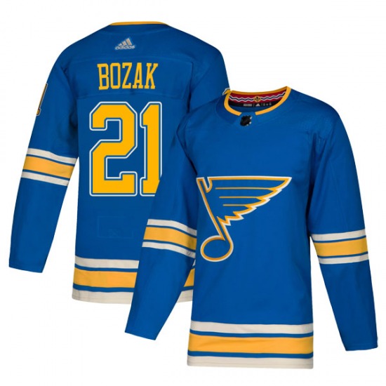 Men Authentic St  Louis Blues 21 Tyler Bozak Blue Alternate Offi