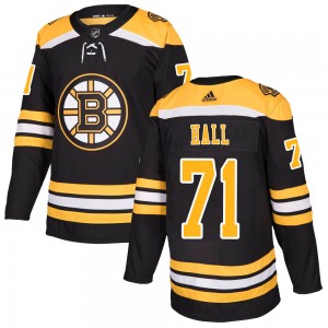 Men Boston Bruins 71 Taylor Hall Adidas Authentic Home Black Jer
