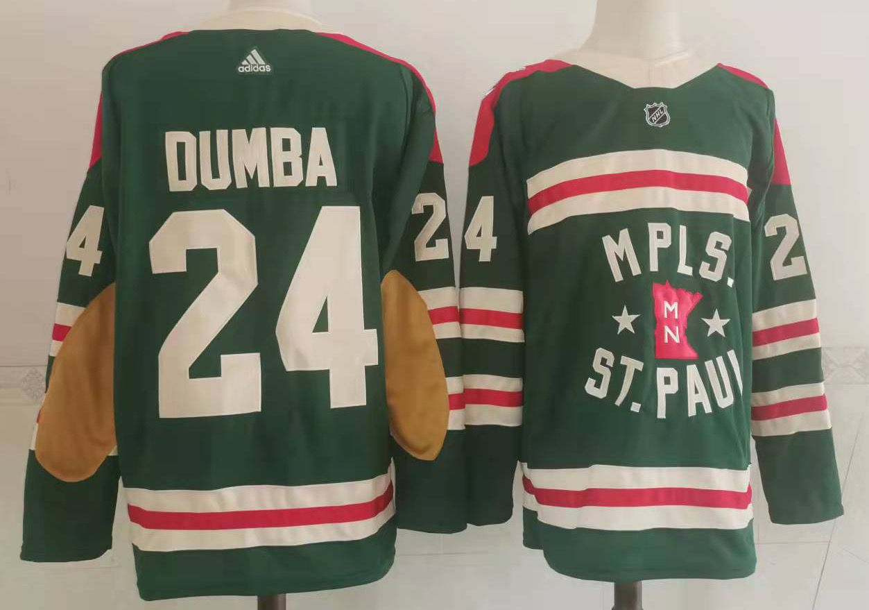 Men Minnesota Wild 24 Matt Dumba Green 2022 Winter Classic Adidas Stitched NHL Jersey