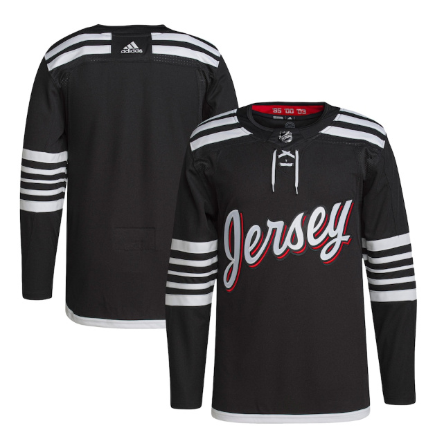 Men New Jersey Devils Blank 2021 2022 Black Stitched Jersey