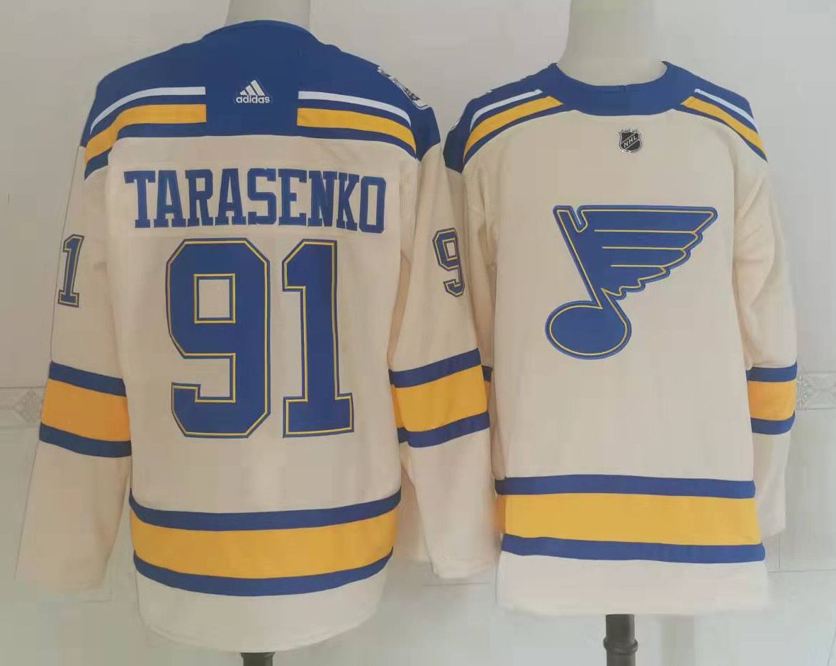 Men St Louis Blues 91 Vladimir Tarasenko Cream 2022 Winter Classic Authentic Jersey