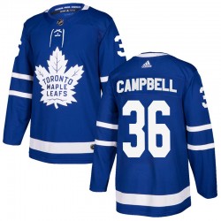 Men Toronto Maple Leafs 36 Jack Campbell Blue Authentitc Adidas 
