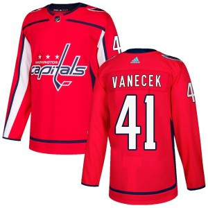 Men Washington Capitals 41 Vitek Vanecek Adidas Authentic Home J