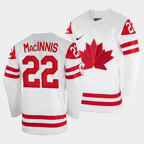 Men's Al MacInnis Canada Hockey White 2022 Winter Olympic #22 Sa