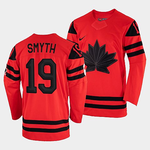 Men's Canada Hockey Ryan Smyth Red 2022 Winter Olympic #19 Gold 