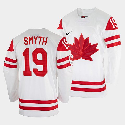Men's Ryan Smyth Canada Hockey White 2022 Winter Olympic #19 Sal