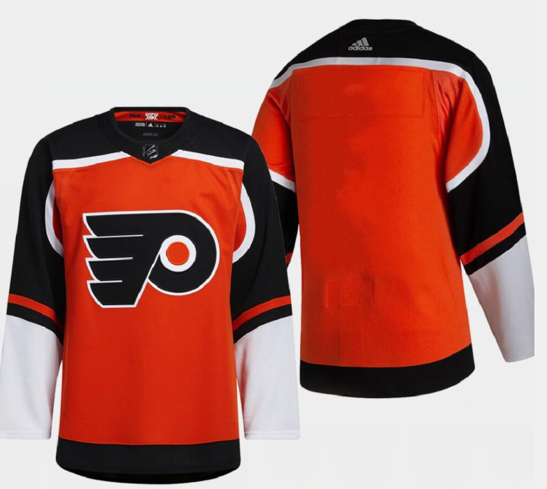 Men Philadelphia Flyers Blank 2021 Orange Reverse Retro Stitched