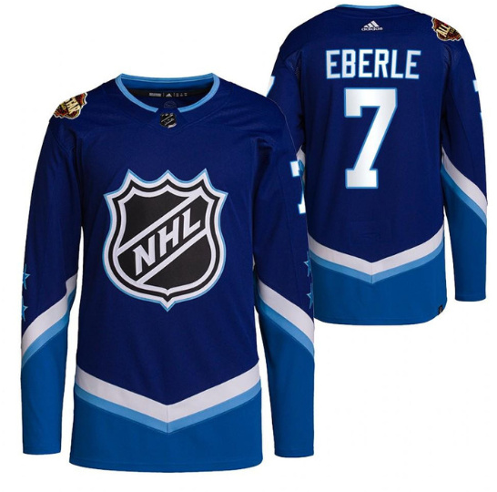 Men Seattle Kraken 7 Jordan Eberle 2022 All Star Blue Stitched Jersey