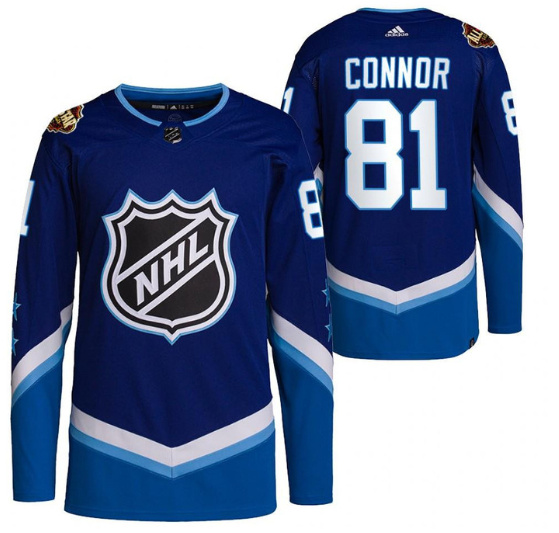 Men Winnipeg Jets 81 Kyle Connor 2022 All Star Blue Stitched Jersey