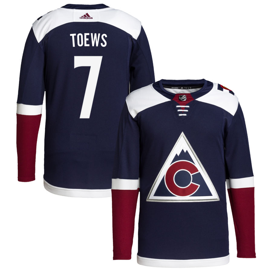 Adidas Colorado Avalanche 7 Devon Toews Navy Alternate Authentic