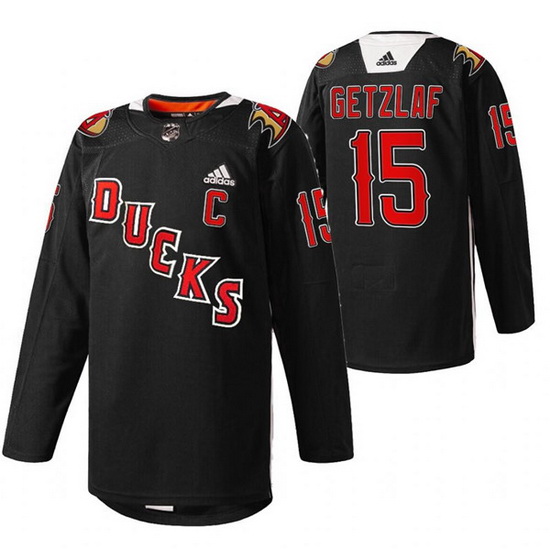 Men Anaheim Ducks 15 Ryan Getzlaf 2022 Black Angels Night Stitch