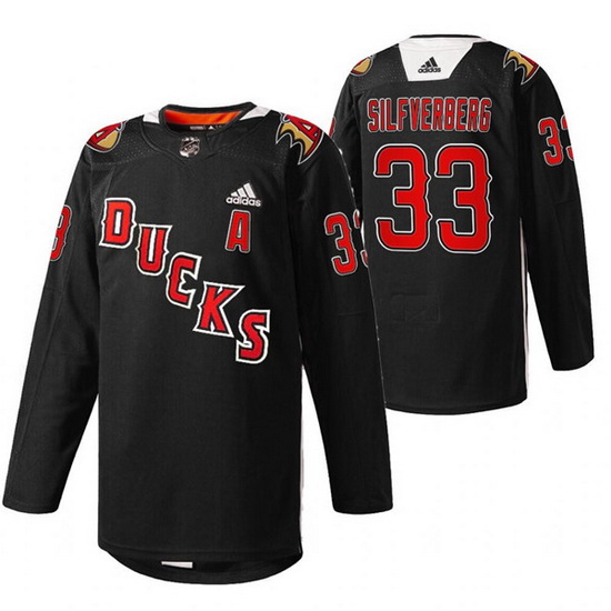 Men Anaheim Ducks 33 Jakob Silfverberg 2022 Black Angels Night S