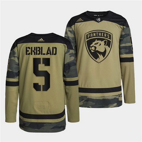 Men Florida Panthers 5 Aaron Ekblad 2022 Camo Military Appreciat