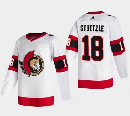 Men Ottawa Senators 18 Tim Stutzle White Stitched jersey