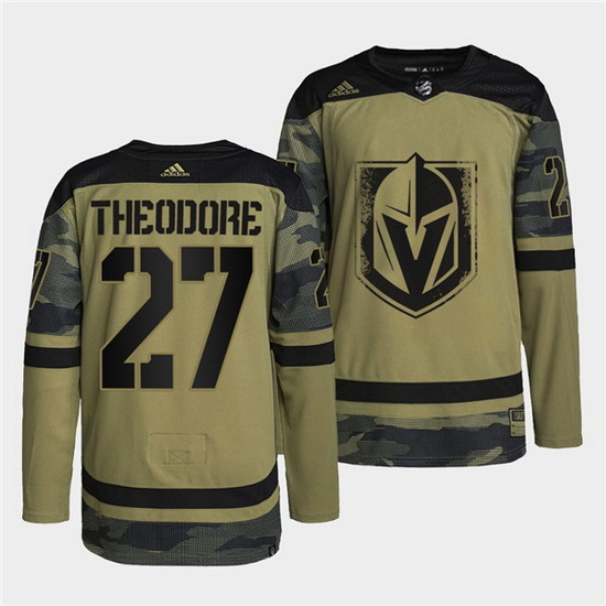 Men Vegas Golden Knights 27 Shea Theodore 2022 Camo Military App