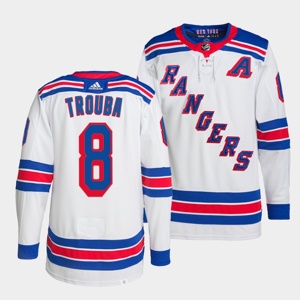 Men Adidas New York Rangers #8 Jacob Trouba White Home Stitched 