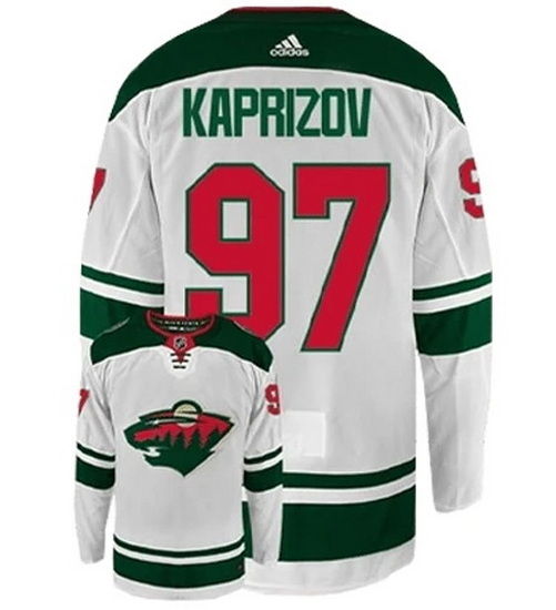 Men Minnesota Wild 97 Kirill Kaprizov White Stitched Jerse