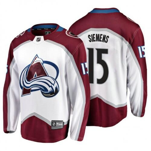 Men Colorado Avalanche 15 Duncan Siemens White Stitched Jersey