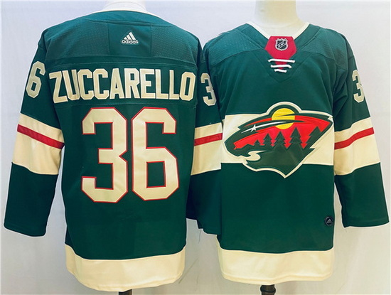 Men Minnesota Wild 36 Mats Zuccarello Green Stitched Jersey