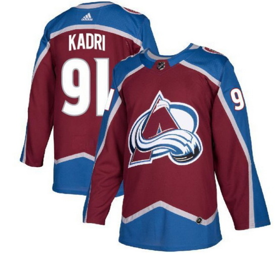 Men Colorado Avalanche 91 Nazem Kadri Burgundy Stitched Jersey