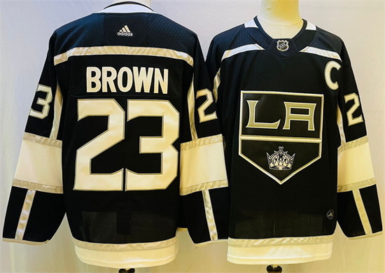 Men Los Angeles Kings 23 Dustin Brown Black Stitched Jersey