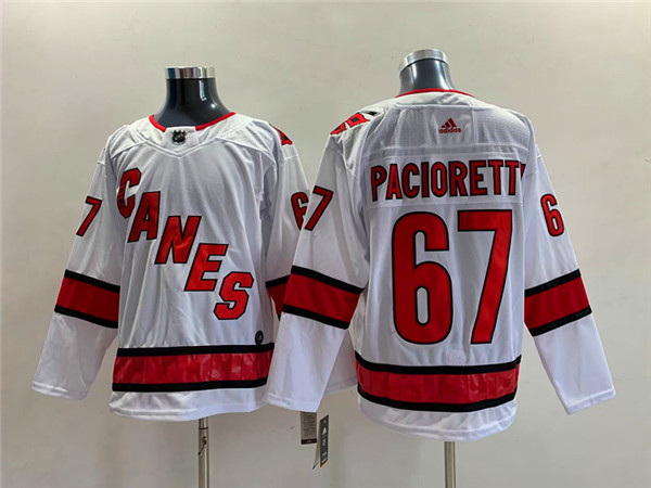 Men Carolina Hurricanes 67 Max Pacioretty White Stitched Jersey