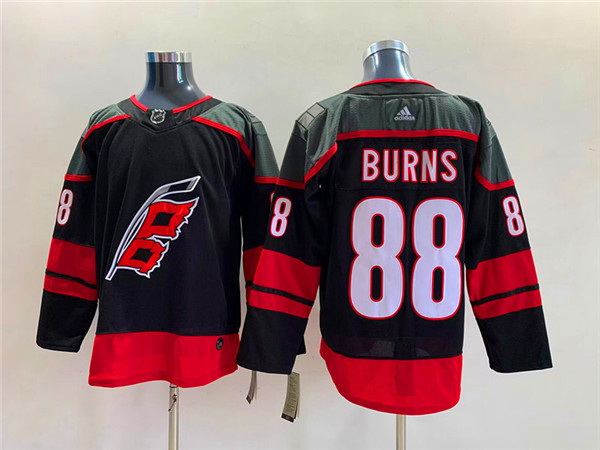 Men Carolina Hurricanes 88 Brent Burns Black Stitched Jersey