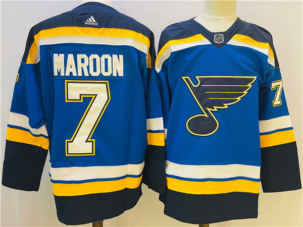 Men St  Louis Blues 7 Patrick Maroon Blue Winter Classic Stitched Jersey