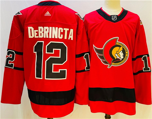 Men Ottawa Senators 12 Alex DeBrincat 2021 Red Reverse Retro Stitched Jersey