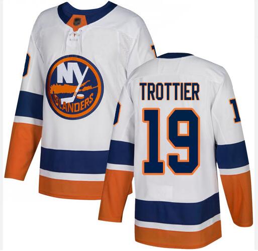 Men Adidas New York Islanders #19 Bryan Trottier Stitched White Jersey