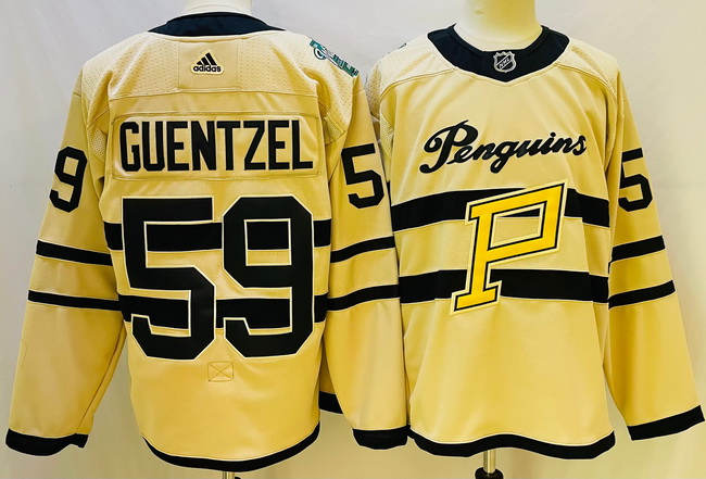 Men Pittsburgh Penguins 59 Jake Guentzel White 2022 23 Reverse Retro Stitched NHL Jersey