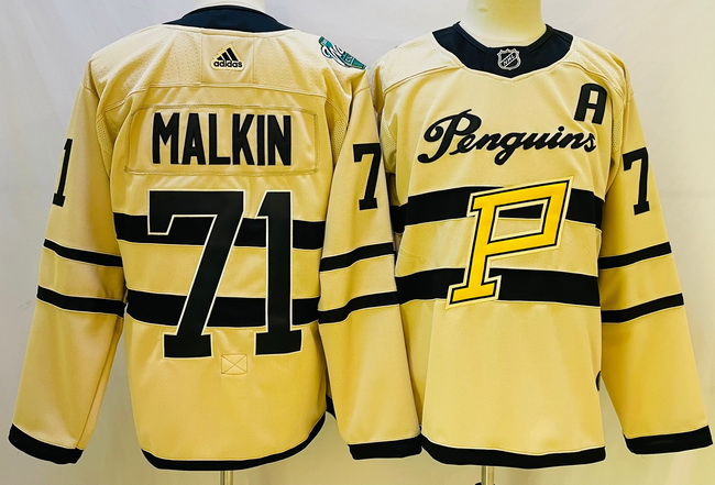 Men Pittsburgh Penguins 71 Evgeni Malkin White 2022 23 Reverse Retro Stitched NHL Jersey