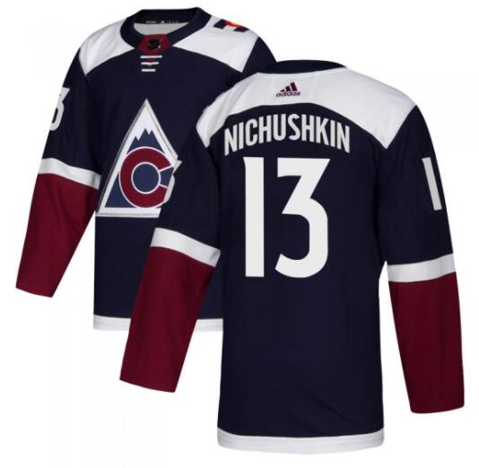 Men Colorado Avalanche #13 Valerie Nichushkin Blue Stitched adidas NHL Jersey