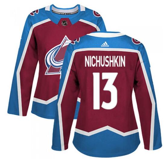 Women Colorado Avalanche #13 Valerie Nichushkin Red Stitched adidas NHL Jersey