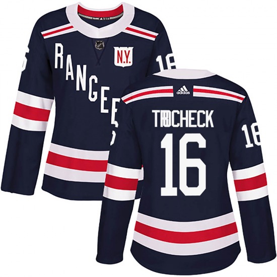 Women New York Rangers Vincent Trocheck 16 Blue Home Dark Blue Adidas Jersey