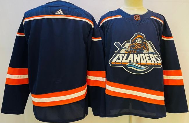 Men's New York Islanders Blank 2022 Navy Reverse Retro 2.0 Stitched Jersey