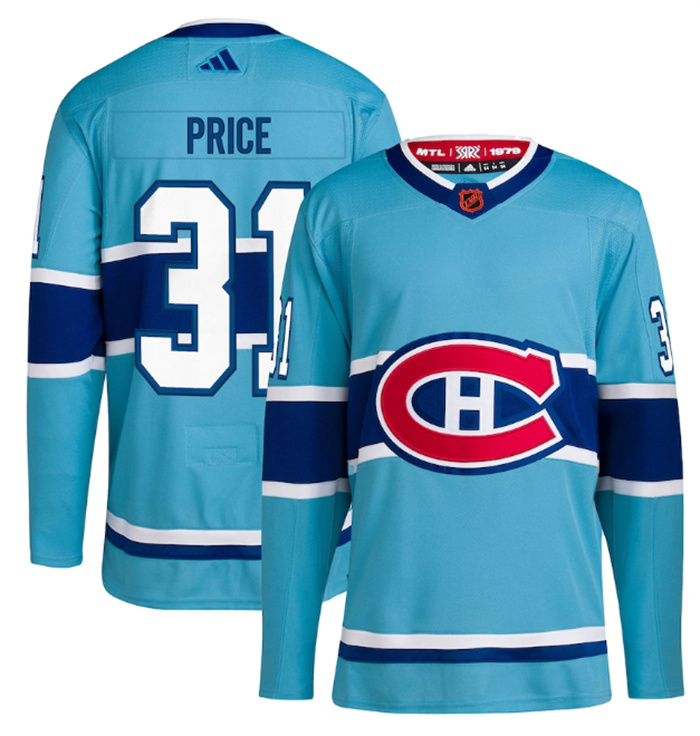 Men Montreal Canadiens 31 Carey Price 2022 23 Reverse Retro Stitched Jersey