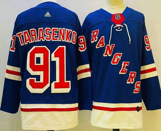 Men's New York Rangers #91 Vladimir Tarasenko Blue Authentic Jersey